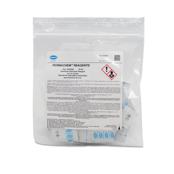 Ammonia Salicylate Reagent Powder Pillows, 5 mL, pk/50