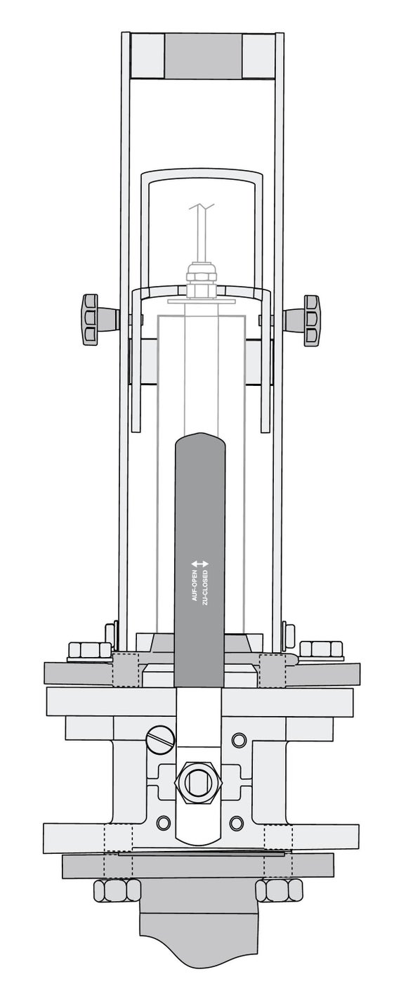 Ball valve armature for SOLITAX inline sc and SOLITAX highline sc