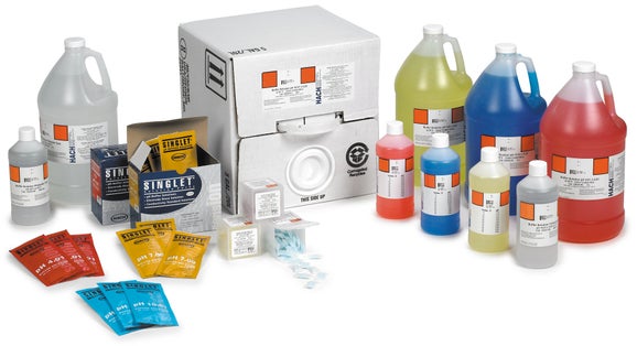 Buffer Solution Kit, Colour-coded, pH 4.01, pH 7.00 and pH 10.01, 20L