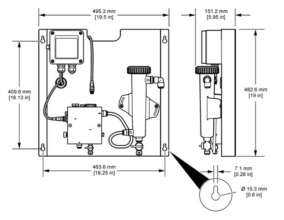 CLT10sc Total Chlorine Analyzer (Panel Only) with Combination pH Sensor