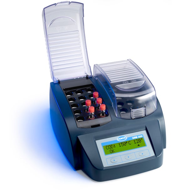 DRB200 Digital Reactor Block for TNTplus: 12x13mm vial wells, 8x20 mm vial wells, 115 Vac