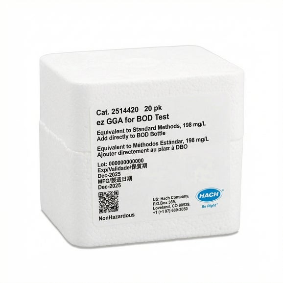 ez GGA - No Pipette GGA, Single Dose BOD Standard, pk/20 2-mL ampules