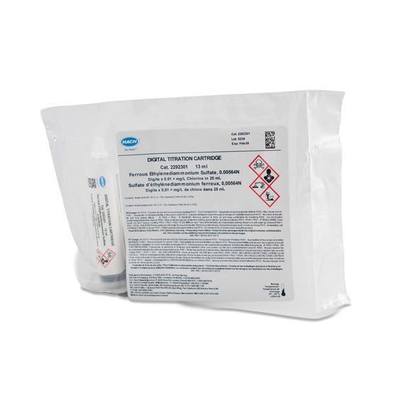 Ferrous Ethylenediammonium Sulfate Digital Titrator Cartridge, 0.00564 N