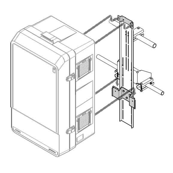 Rail Mounting Kit for PHOSPHAX sc analyzer and sc1000 controller