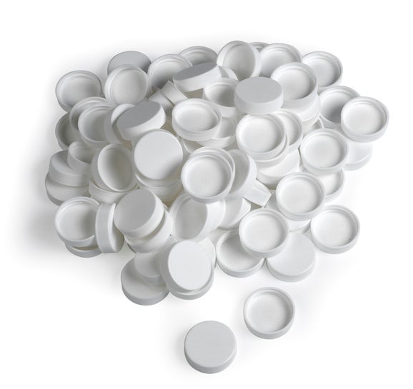 Replacement Botlle Caps for Oblong Storage Bottle, pk/6