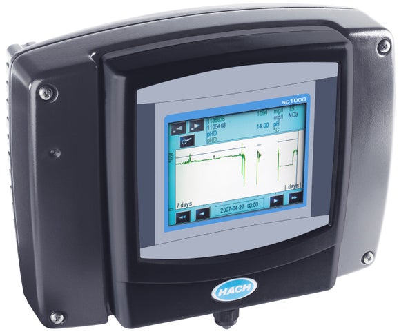 SC1000 Probe Module, 4 Sensor Connectors, 4 mA Output, 4 mA/digital Input, Modbus 485, 4 Relays, 100-240 VAC, with US plug