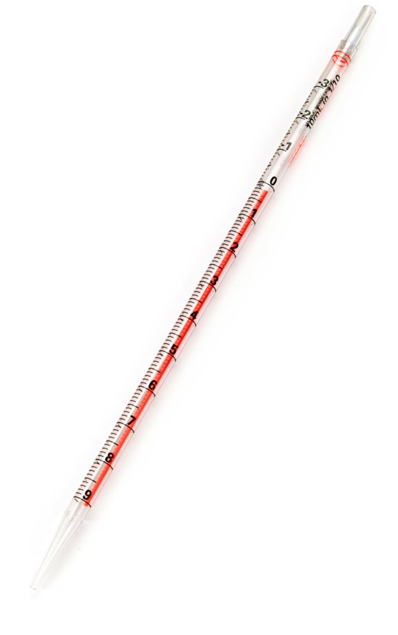 Pipet, Serological, Sterile, Polystyrene, 10 mL, Orange, 200/pk