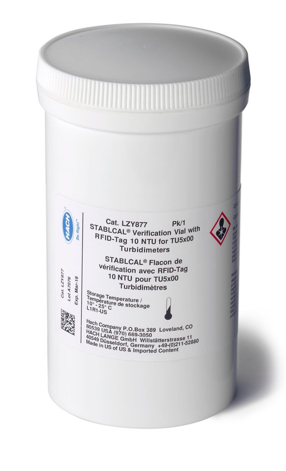 Stablcal Verification Vial, 10 NTU, with RFID for TU5200, TU5300sc, and TU5400sc Laser Turbidimeters