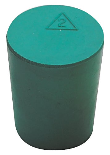 Stopper, Neoprene, Solid, Size 2, 12/pk