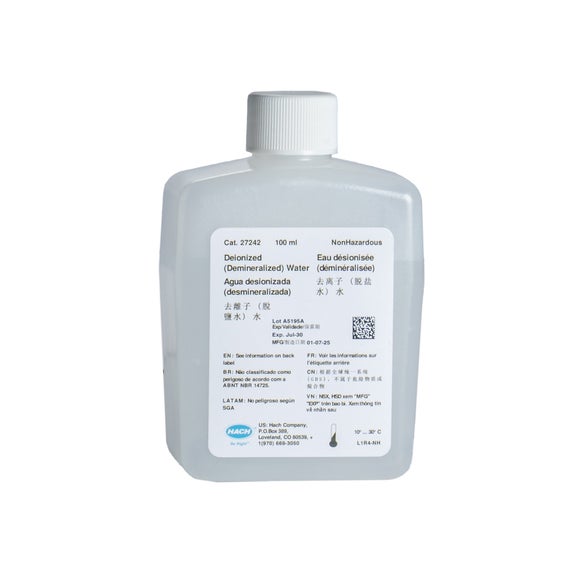 Water, Deionized, 100 mL