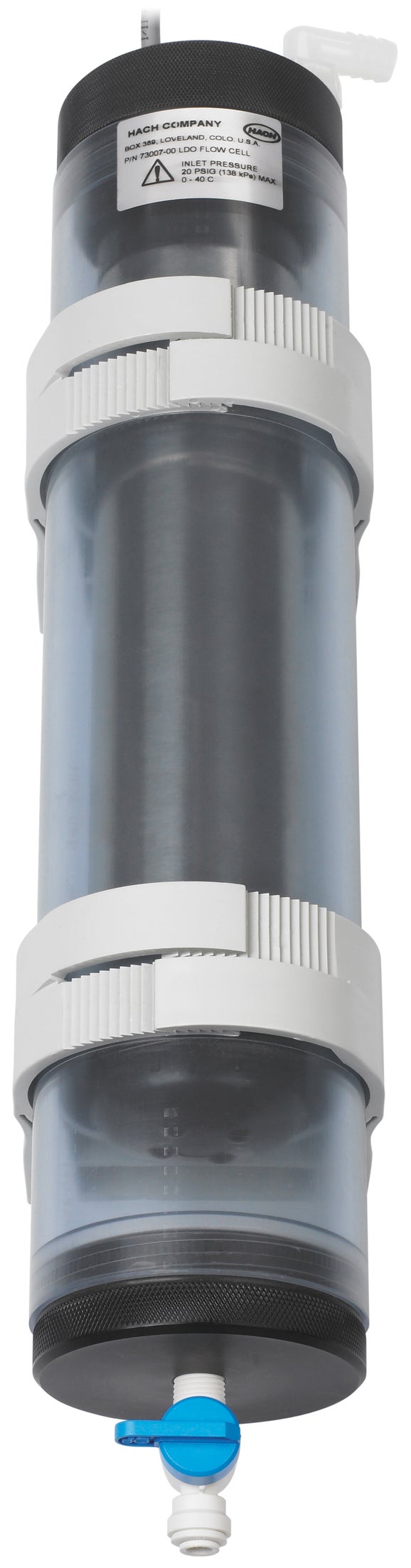 Luminescent Dissolved Oxygen flow cell assembly