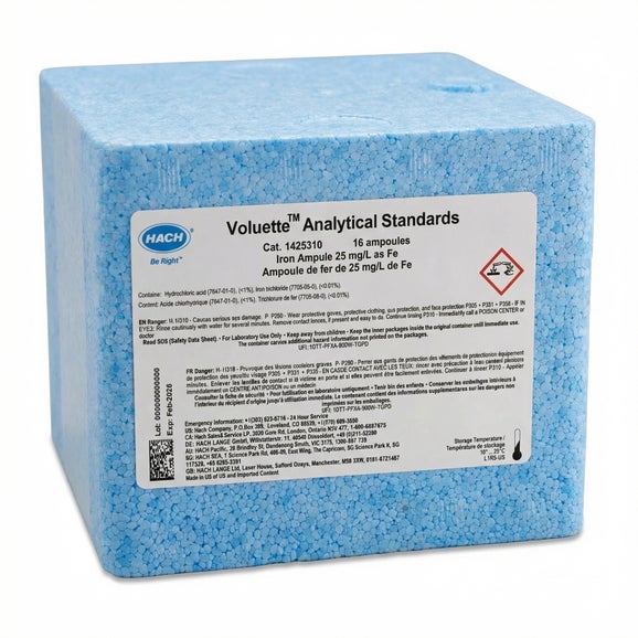 Iron Standard Solution, 25 mg/L as Fe (NIST), pk/16 - 10 mL Voluette« Ampules